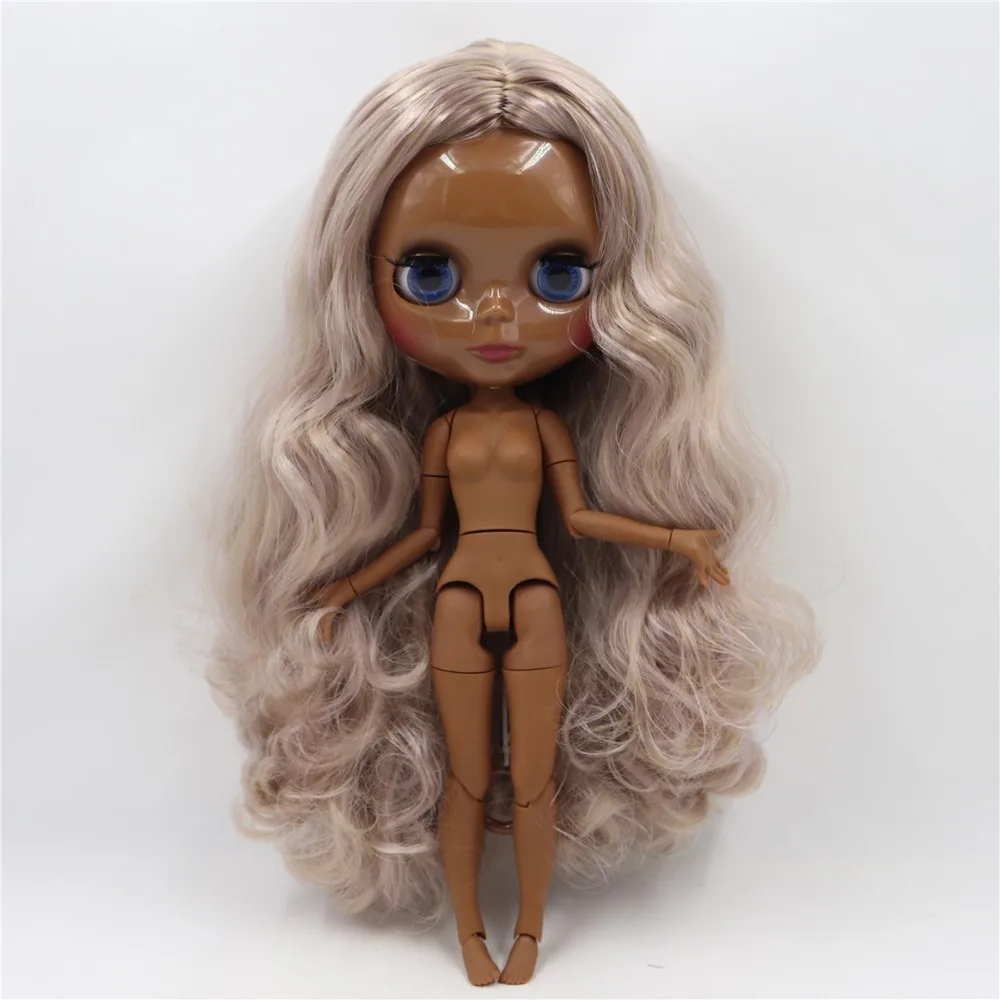 Lindy – Premium Custom Neo Blythe Doll with Multi-Color Hair, Black Skin & Shiny Cute Face 4