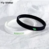 Trendy Sports Style Silicone Elastic Bracelet Outdoor Basketball Couple Energy Rubber Bracelets Letter Cuff  Wristband Armband ► Photo 1/6