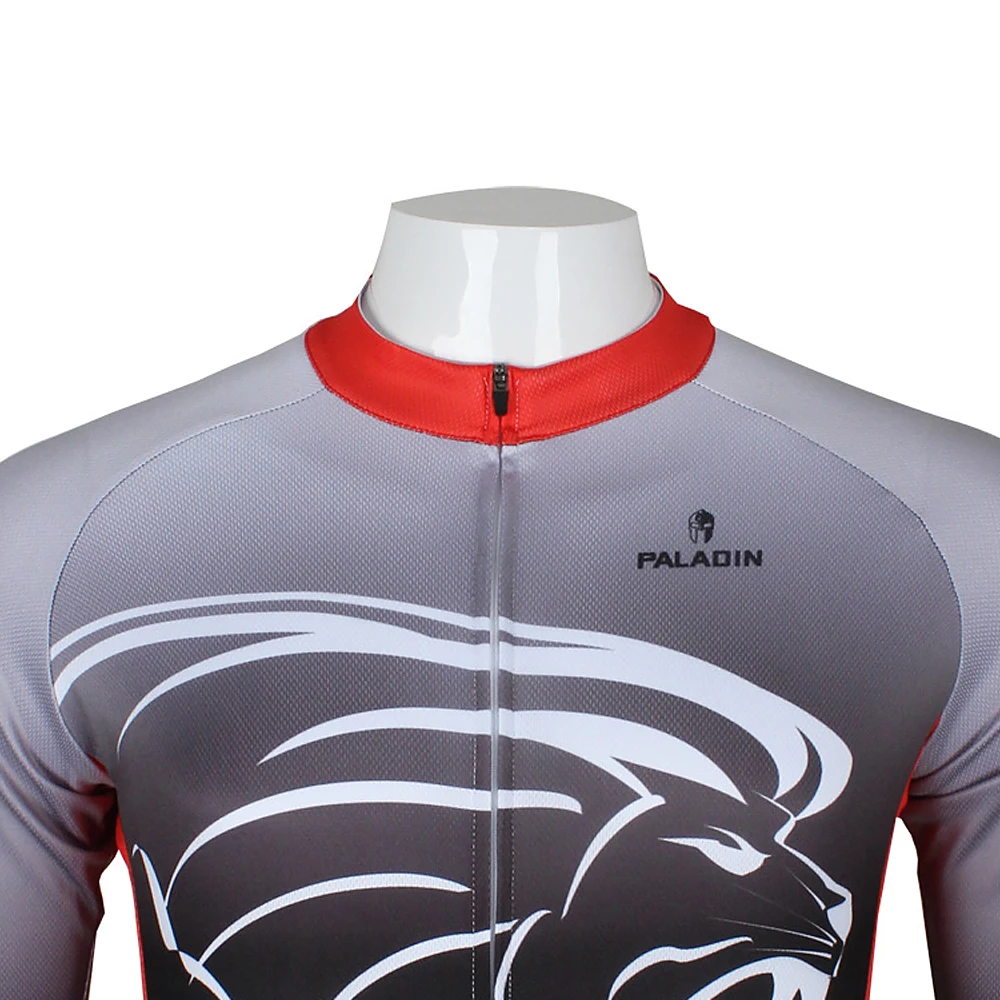 ILPALADINO Серый цвет Мужская велосипедная с длинным рукавом Мужская дышащая анти-пот Мужская полная молния велосипедная одежда Джерси