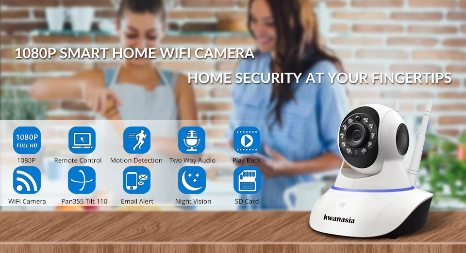 1080 P 2MP IP Камера Wi-Fi Беспроводной, Wi-Fi, для наблюдения, сетевая камера PTZ CCTV Ночное видение IP камера, Видеоняни и радионяни Cam