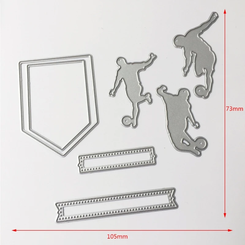 Игра в футбол металлические Вырубные штампы Трафаретный Скрапбукинг Бумажные тиснения
