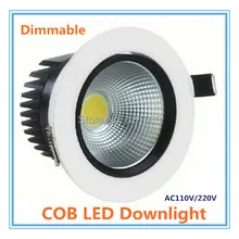 100 шт. затемнения Встраиваемый светодиодный светильник початка 6 Вт 9 Вт 12 Вт 15 Вт приглушить светодиодный пятно света светодиодный потолочный светильник AC 110 В 220 Vfree