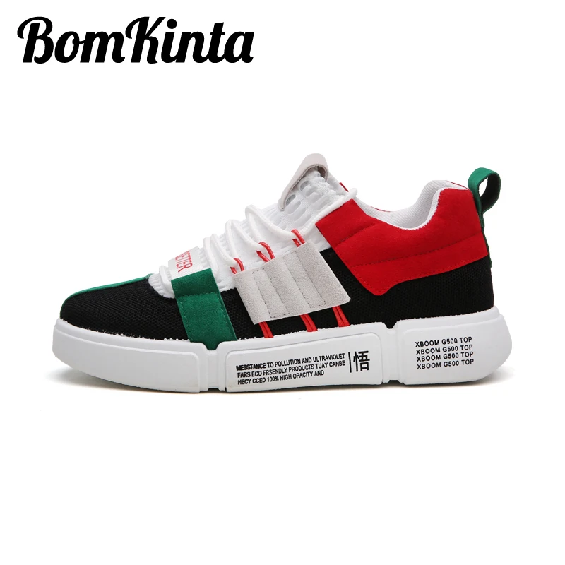 

BomKinta 2019 New Sneakers Men Classic Brand Sports Shoes Patchwork Lace Up Youth Male Running Shoes Breathable Mans Footwear