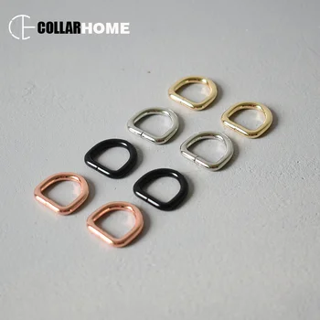 

100pcs D Ring metal buckle Non-Welded 15mm dog collar backpack straps bag D shaped buckles DIY pet supplies accessory 4 colors