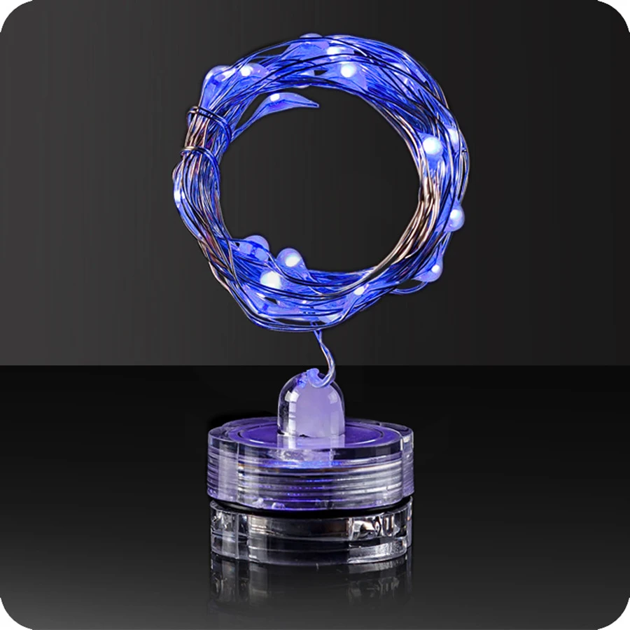 En gros 2 M 20 perles de lampe LED mini plongée bougie cuivre guirlande lumineuse De Mariage De Noël décorations lumières LED guirlande lumineuse