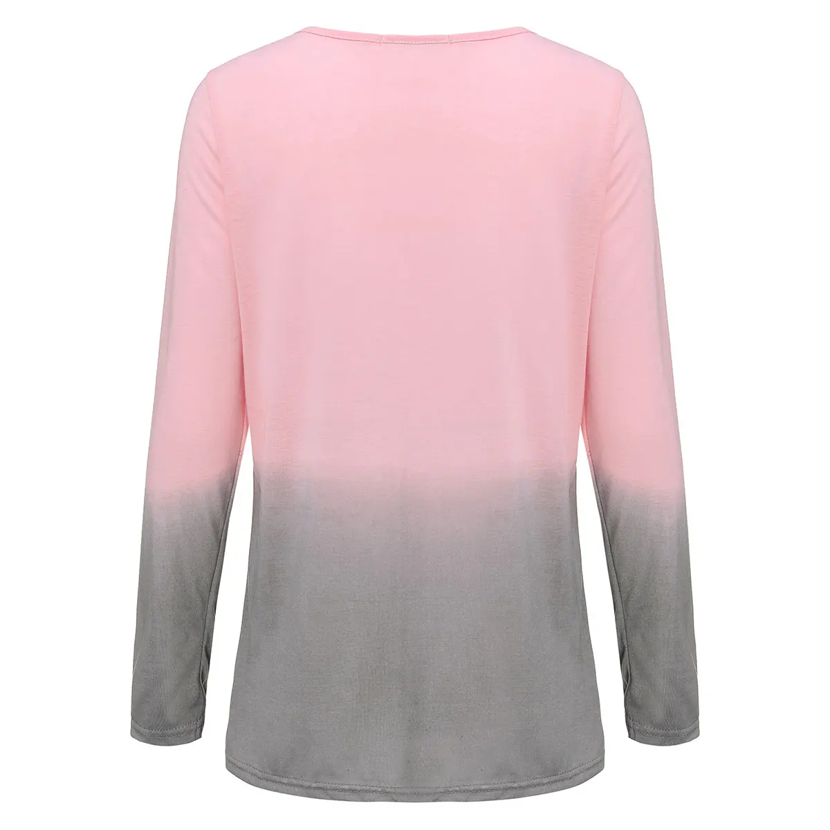 ZANZEA Gradient Color Women Blouse 2018 Spring Autumn Casual O Neck Long Sleeve Slim Tops Plus Size Sexy Blusas Femininas Shirts