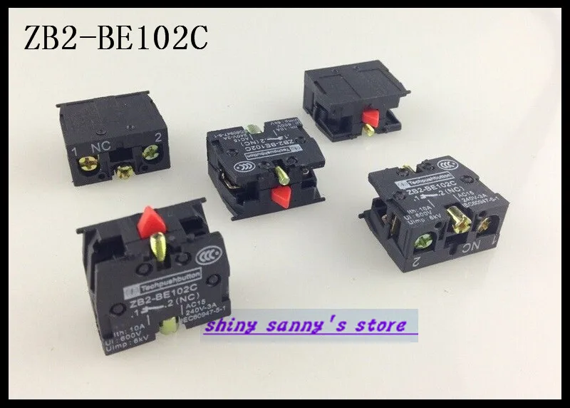 

5Pcs/Lot ZB2-BE102C Push Button Switch Contact Block,Normal Close (NC)