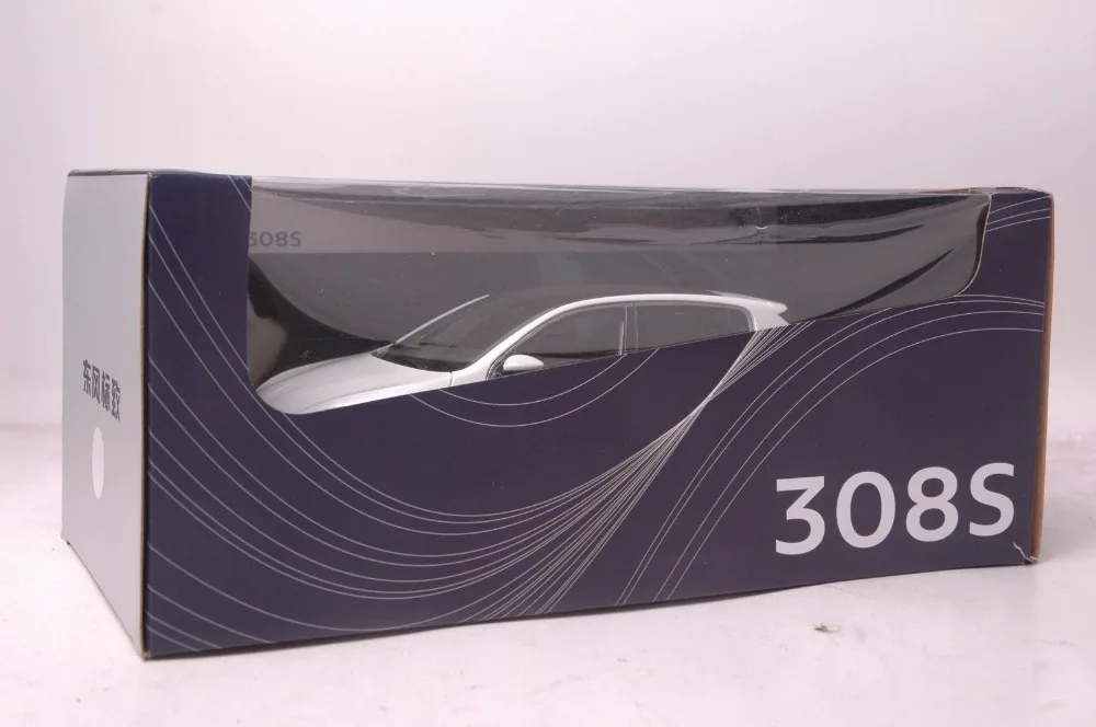 1:18 литья под давлением модели для Peugeot 308 S 2015 белый хэтчбек сплава игрушечный автомобиль миниатюрный Коллекция подарков 308