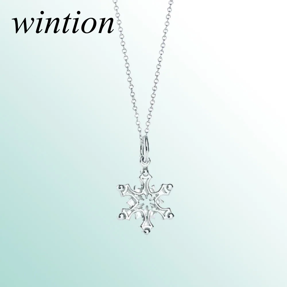 

Wintion tiff Green love shape necklace pendant Original 100% 925 Sterling Silver Women Free Shipping Jewelry High-end Quality