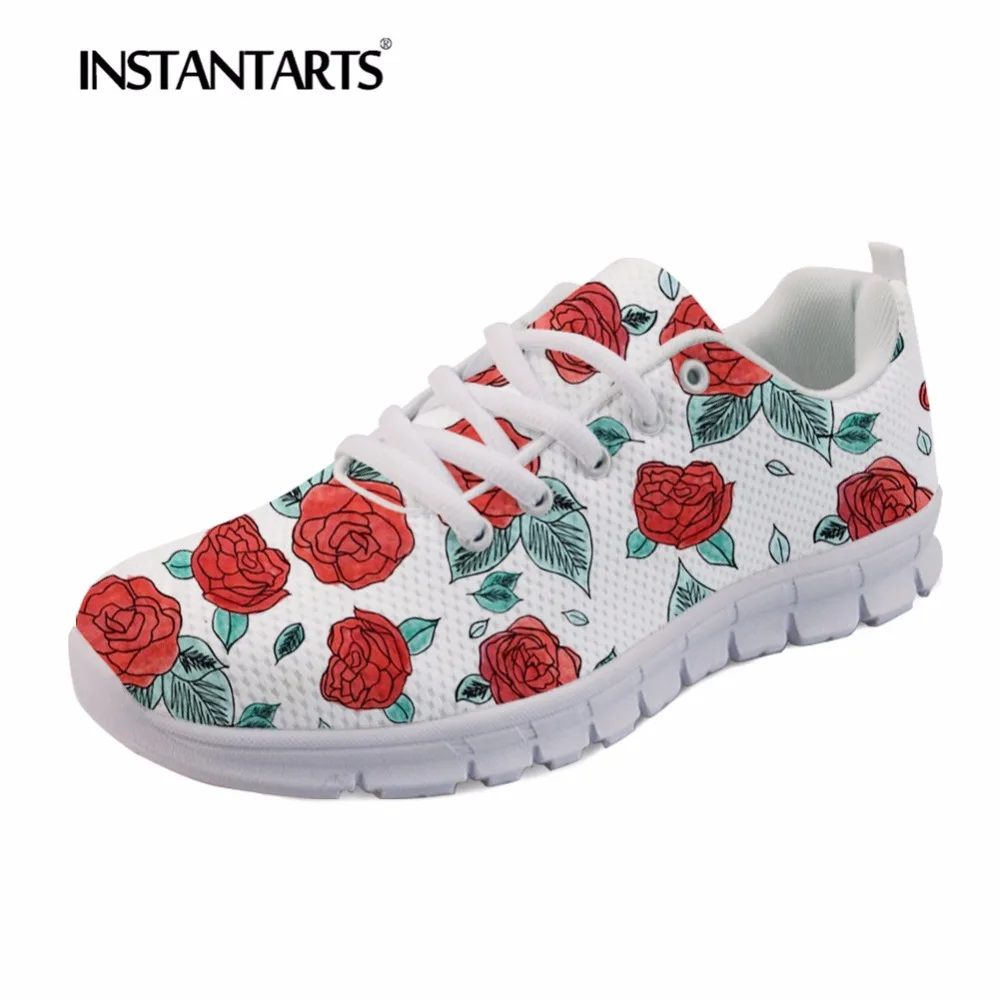 INSTANTARTS/новейший фирменный дизайн; женская повседневная обувь на шнуровке; кроссовки с дышащей сеткой; 3D; цветочный принт розы; женская обувь ... INSTANTARTS/новейший фирменный дизайн; женская повседневная обувь на шнуровке; кроссовки с дышащей сеткой; 3D; цветочный принт розы; женская обувь ...