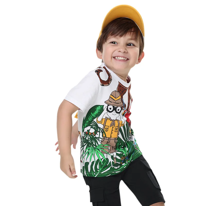 2019 KIDS SUMMER T SHIRTS JUNGLE KIDS TOPS FUNNY T SHIRTS BOYS TOPS BABY BOY CLOTHES TODDLER SHIRTS