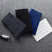 Весенние обтягивающие джинсы-карандаш для женщин, летние новые джинсы-карандаш с высокой талией, Стрейчевые джинсовые штаны длиной до щиколотки, джинсы с кисточками