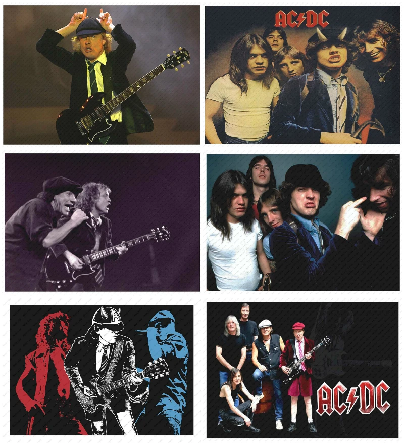 

ACDC White kraft paper retro nostalgic rock poster music band star classic decorative painting/wall sticker