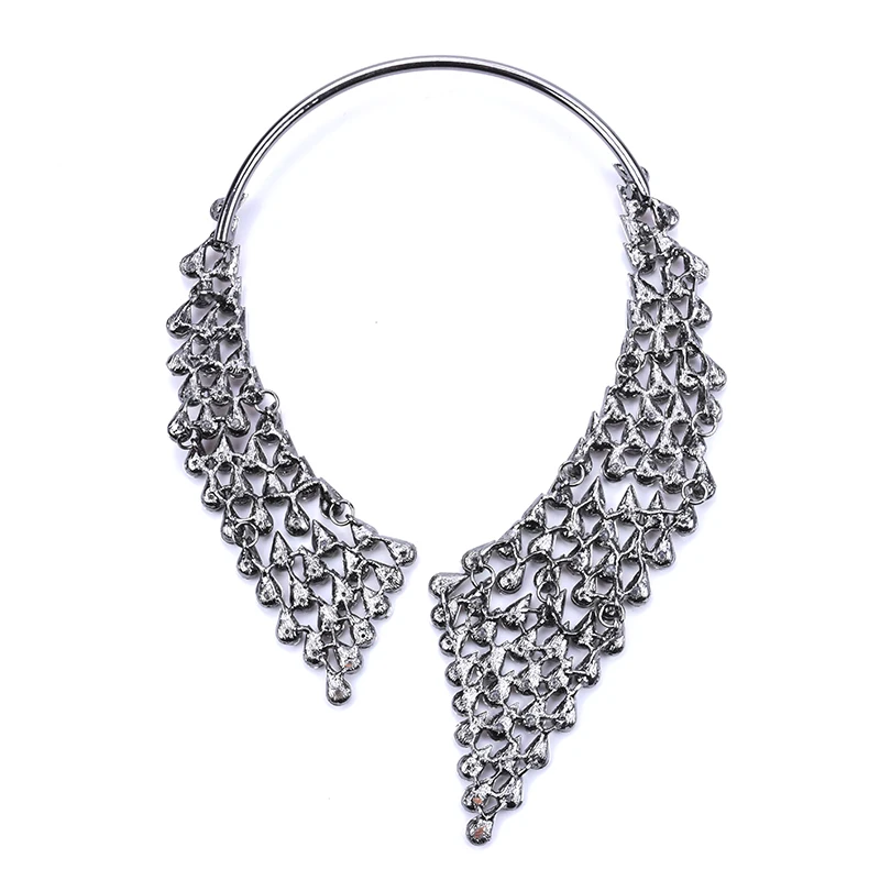 Многослойное роскошное ожерелье-чокер с кристаллами, женское большое ожерелье-ошейник, ювелирное изделие, женское Макси массивное большое ожерелье-чокер