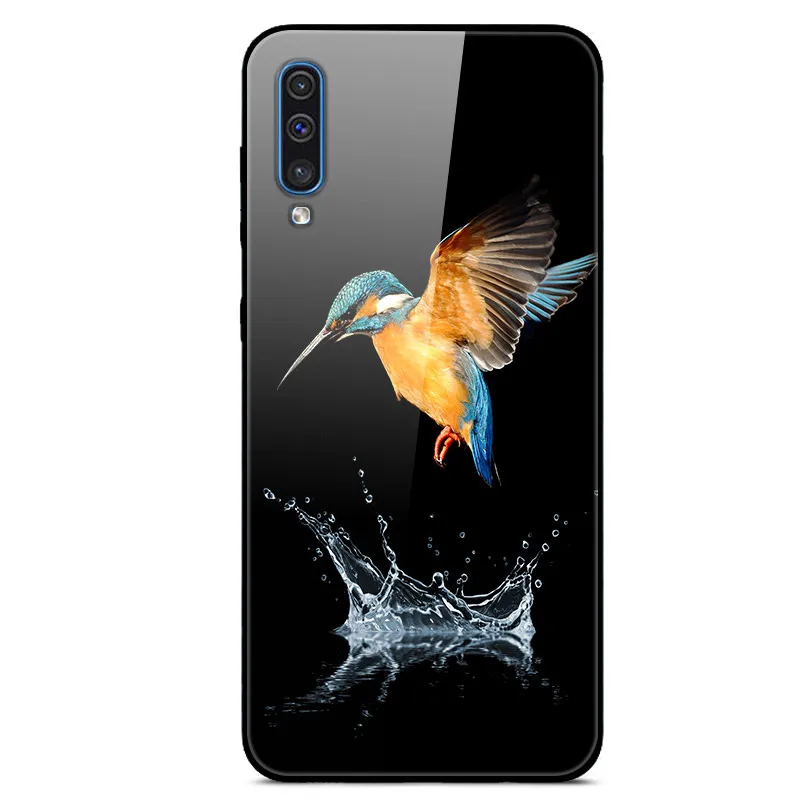 Закаленное Стекло чехол для samsung Galaxy A50 A70 A30 A10 A20 S10 плюс J4 J6 A7 A8 A9 S10E Чехол Мягкий бампер задний Чехол