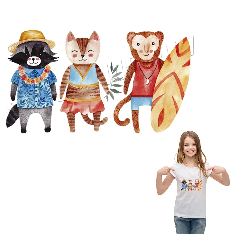 Мультфильм Животные Parches для DIY одежды Декор Аксессуары моющиеся ручной работы