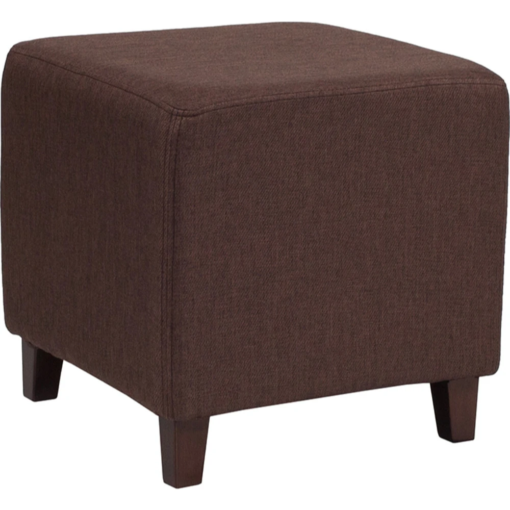 все цены на Ascalon Upholstered Ottoman Pouf in Brown Fabric онлайн