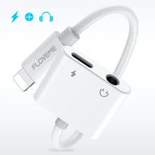 FLOVEME 2 в 1 для Lightning до 3,5 мм адаптер для iPhone адаптер для наушников зарядное устройство и аудио адаптер для iPhone X XS MAX XR