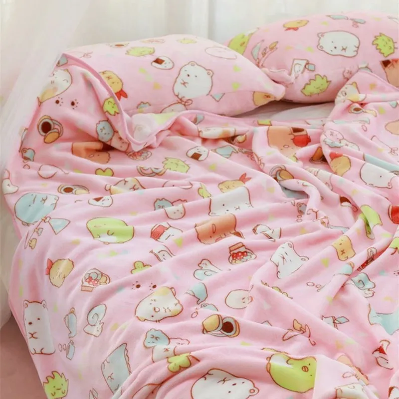 

Cartoon San-x Sumikko Gurashi Corner Biological Sofr Pillowcase Plush Toys Blanket Birthday Christmas Gift #1260