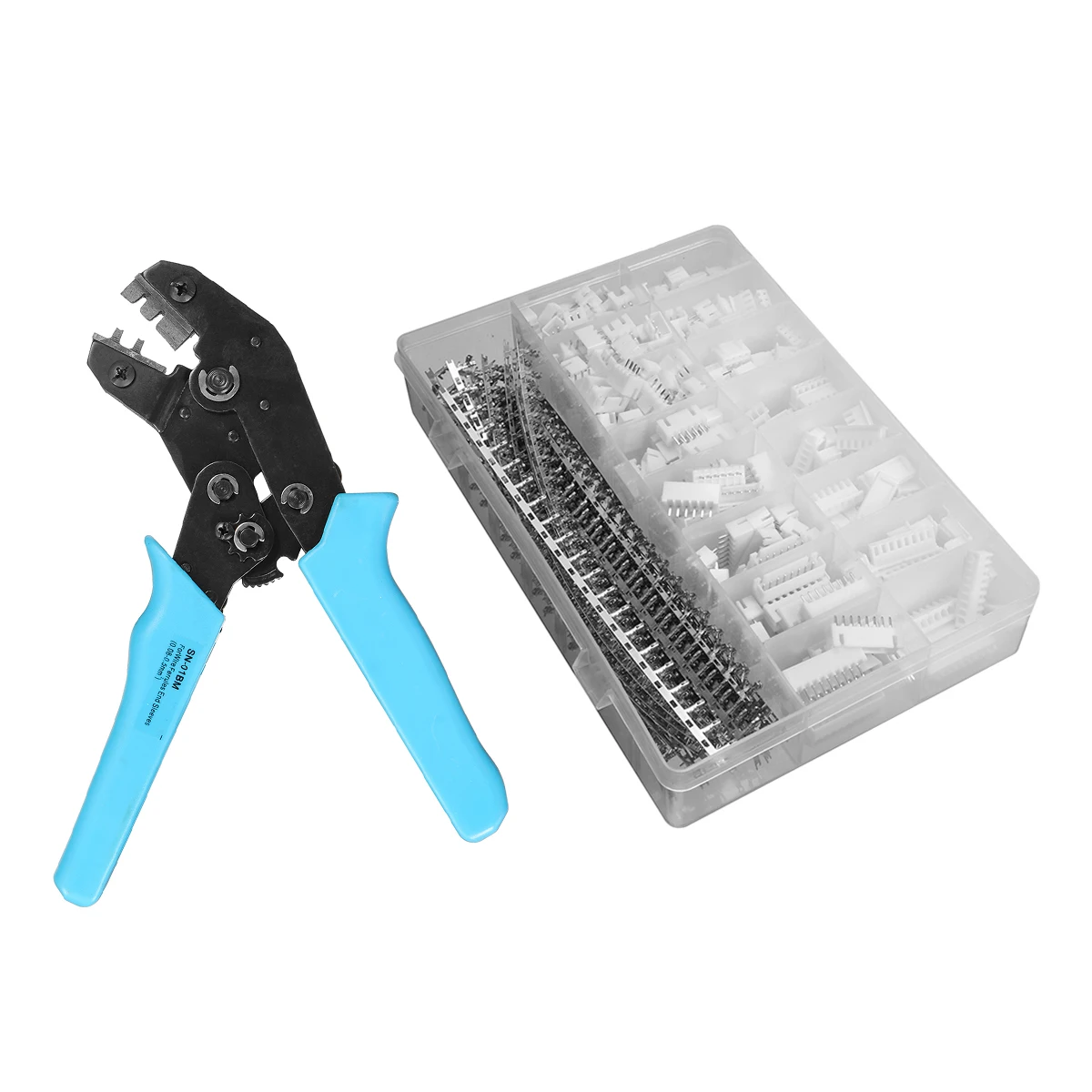 

900pcs JS-XH 2.54mm Wire Connector Terminal Kit Crimping Tool Crimper Plier Set New