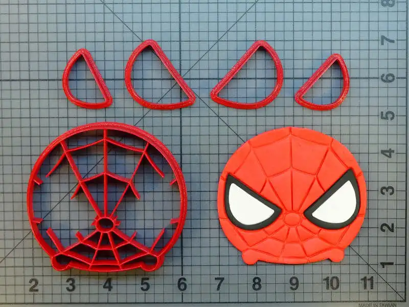 Супер ее игрушка резак для печенья на заказ 3D Печатный Бэтмен Капитан помадка кекс Топ резак форма для печенья торт украшения инструменты - Цвет: Spider  4  inch