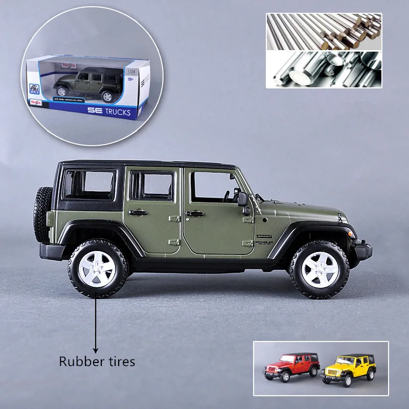 Maisto 1:24 Jeep Wrangler производитель авторизованный имитационный сплав модель автомобиля ремесла украшение Коллекция игрушек инструменты
