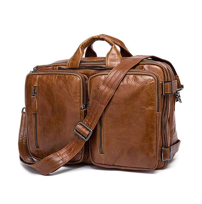 

Multi-functional leather backpack free shipping