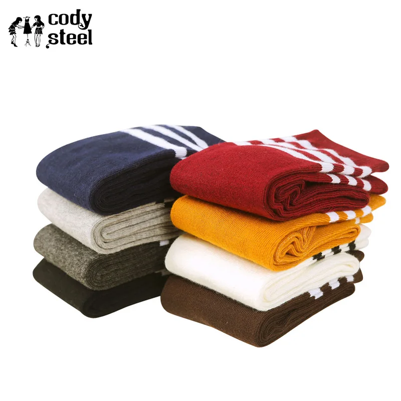 Cody Steel Winter Tube Socks Woman Fashion Solid Color Ladies Cotton