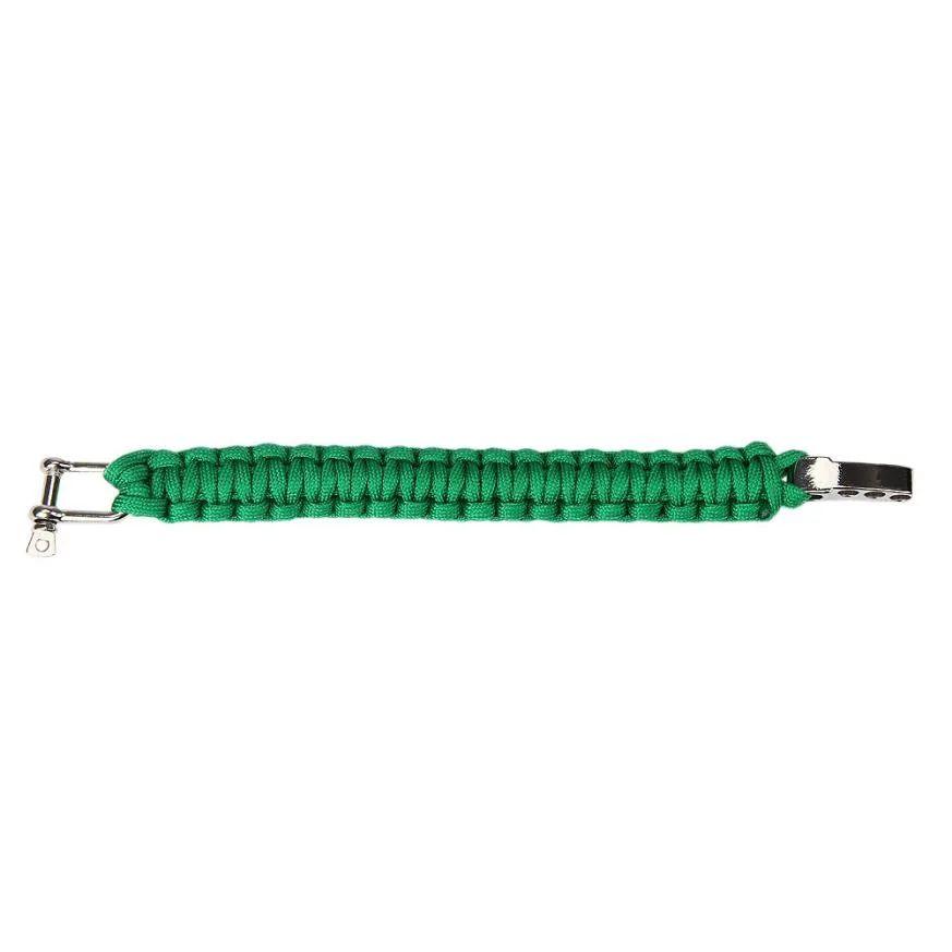 Высокое качество и Армейский Зеленый Паракорд веревка браслет для выживания кемпинг стальная Соединительная Скоба Пряжка Nov21