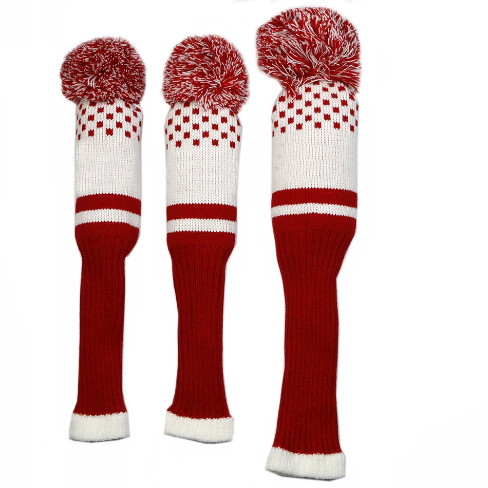New Style 3pcs/set 3 color Stripe Kniting Golf Driver Wooden Head Covers Knit Wool 1 3 5 Fairway Protect Headcover New Style 3pcs/set 3 color Stripe Kniting Golf Driver Wooden Head Covers Knit Wool 1 3 5 Fairway Protect Headcover