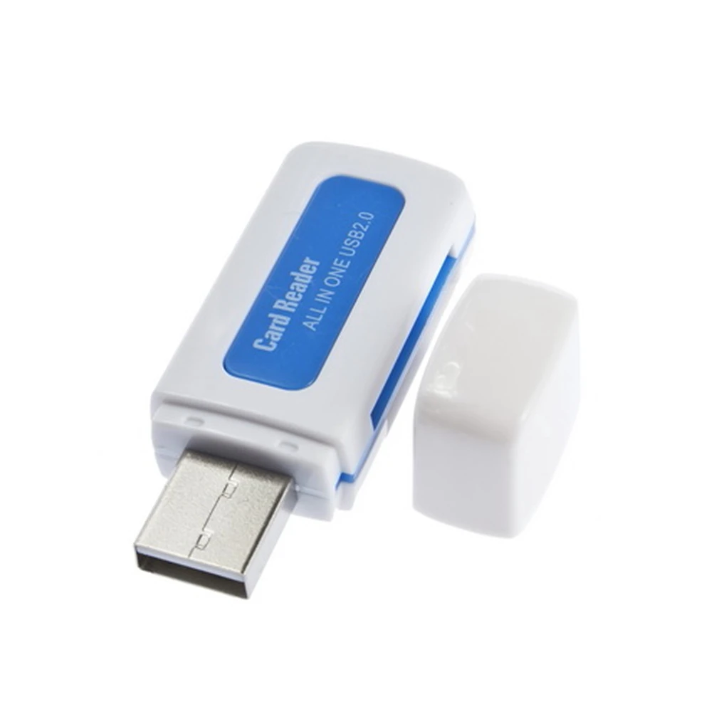 1 шт. синий переносной USB 2.0 4 в 1 памяти Multi Card Reader для SD TF T-Flash M2 карты c1hot новое поступление