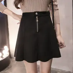 Осень-зима 2017, Лидер продаж, Новое поступление, модная Корейская однотонная женская универсальная элегантная юбка в стиле ампир 565F 30