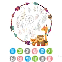 Детское одеяло для фото стикер набор веха мультфильм наклейки с изображениями животных одеяло для младенца девочек мальчиков Фото памятные подарки