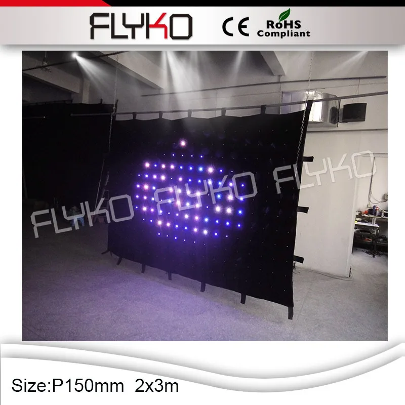 

Concert backdrops stage fashion foldable led video cloth P15CM 2X3M / led fabric vision curtains