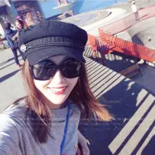 Новая темно-синяя кепка женская зимняя шапка для женщин Мужская Женская армейская шерстяная козырек Черная кепка Матросская шляпа Bone мужской