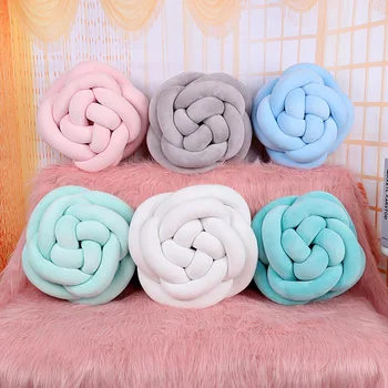

Creative Ball Knot Pink Flower Cushion Lumbar Cushion Chair Cushion Play Pillow Home Decoration Pillow