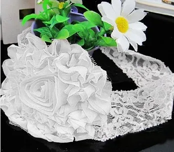 

Kids Girl Hair Accessories vrouwen Flower Bow Lace Headband Headwear Photography Props children Accessories 31 Colors A010