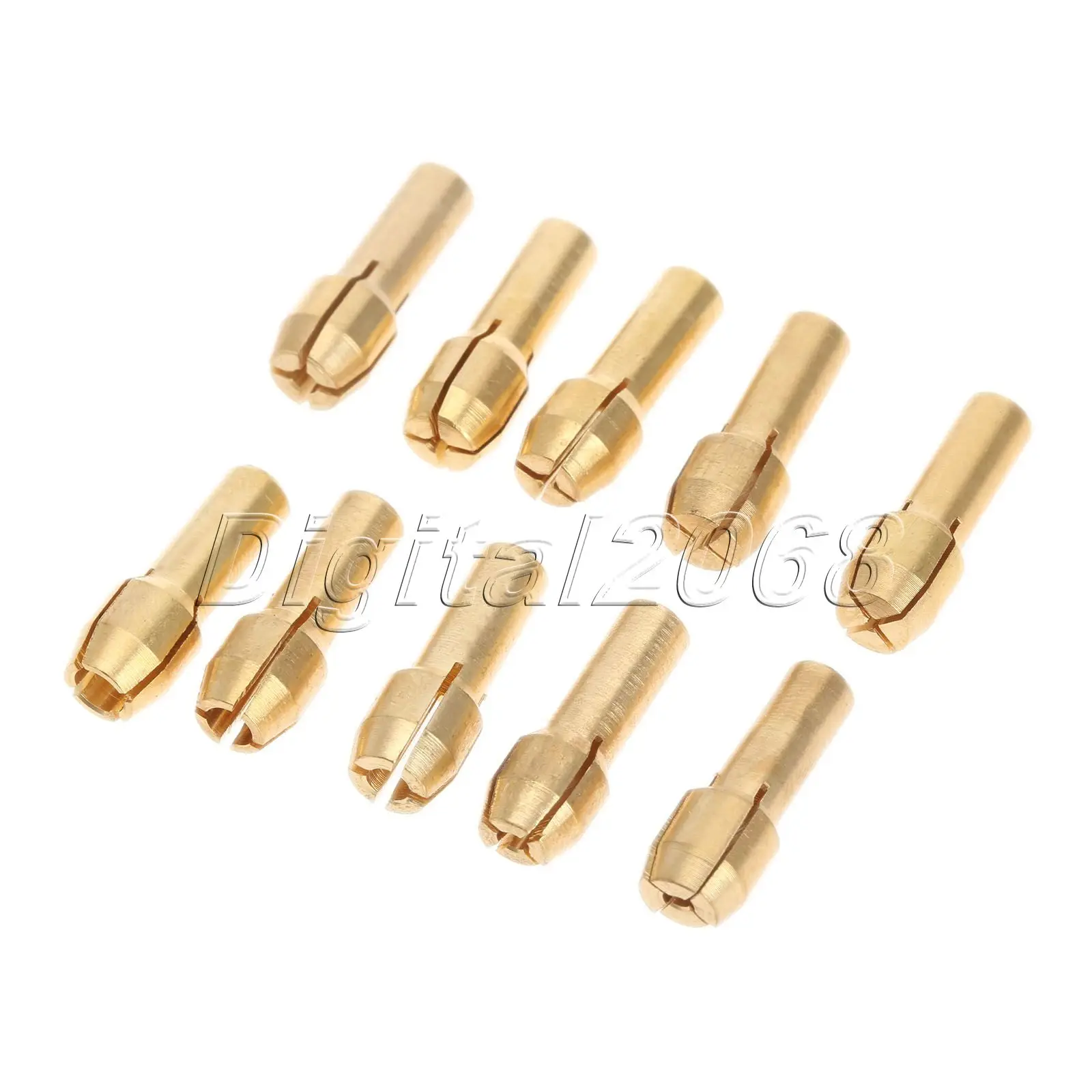 Good Quality 10 Pieces Brass Collet Mini Drill Chuck Including 1mm/1.8mm/2.4mm/3.2mm Rotary Tool