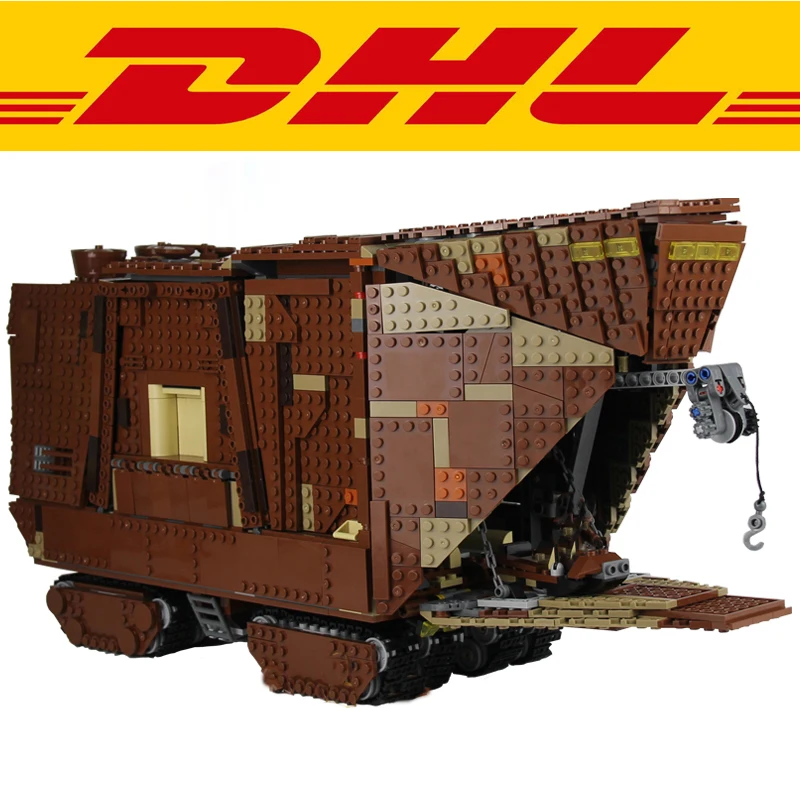 

2018 New 3346Pcs Star Wars The Force Awakens Sandcrawler Model Building Kit Blocks Bricks Compatible Toy For Children Gift 75059