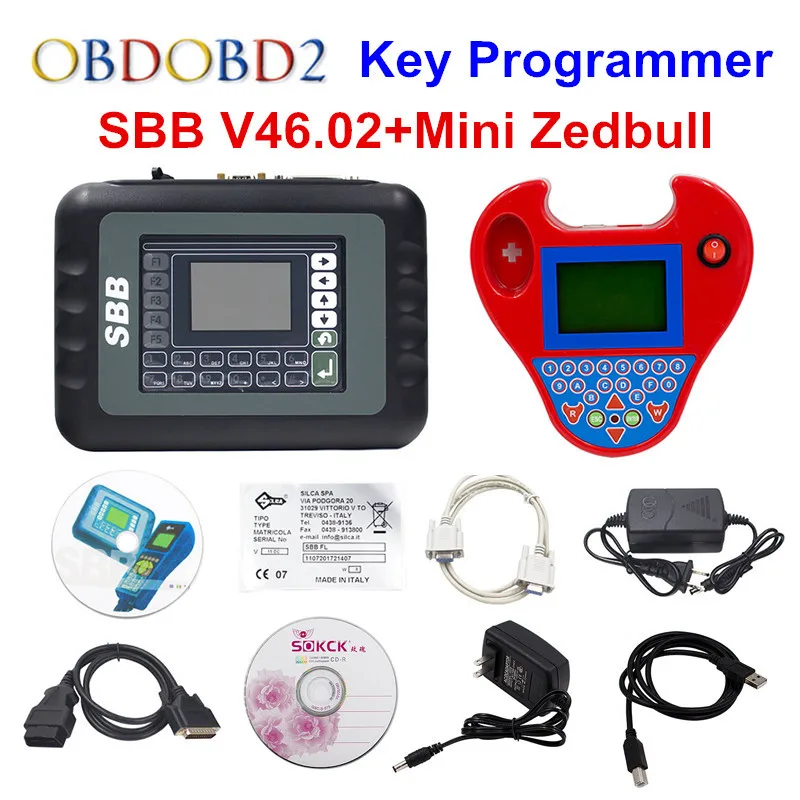 Полный набор v46,02 SBB+ Мини Zedbull ключевой программист мини Zed-bull ключ транспондер такая же Функция как CK100 46,02 ключ производитель