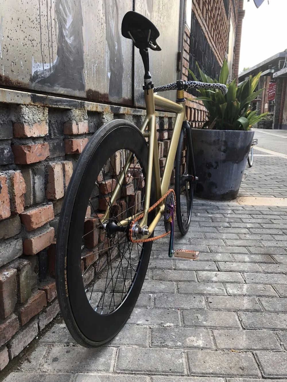 Clearance Fixed Gear Bike 54cm  58cm  single speed bike Smooth Welding frame  Aluminum alloy Track Bicycle 700C wheel DIY color 3