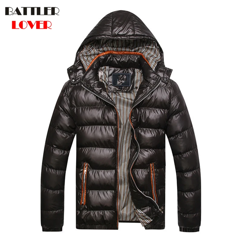 

2019 Winter Jacket Men Hooded Down Cotton Coat Mens Winter Warm Parka Hombre Mens Jacket Canada Coats North Parkas Brand Clothes