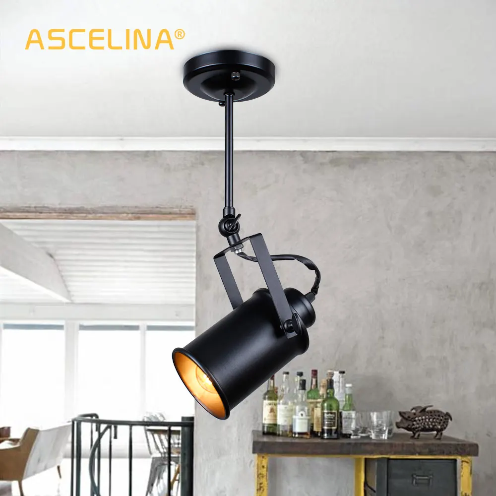 

ASCELINA American Vintage Loft Pendant Light Iron led lamp E27 Spotlight Mercantile Lighting Bar/Cafe/Restaurant/Clothing Store