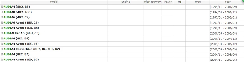 AUDI A4 B5 B6 B7  A8  ALLROAD A6 C5 (1)