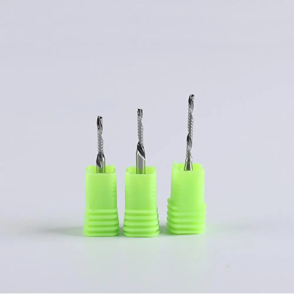 

1pc 3.175mm Down Cut Single Flute Bit Carbide End Mill CNC Router End Mills for Acrylic Left Hand Spiral Bit