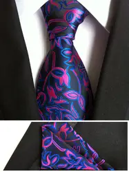 8 см Фабрика Новый дизайнерский галстук высокое качество тканые Галстук Классический Цветочный Gravata с Для мужчин Hanky Полотенца