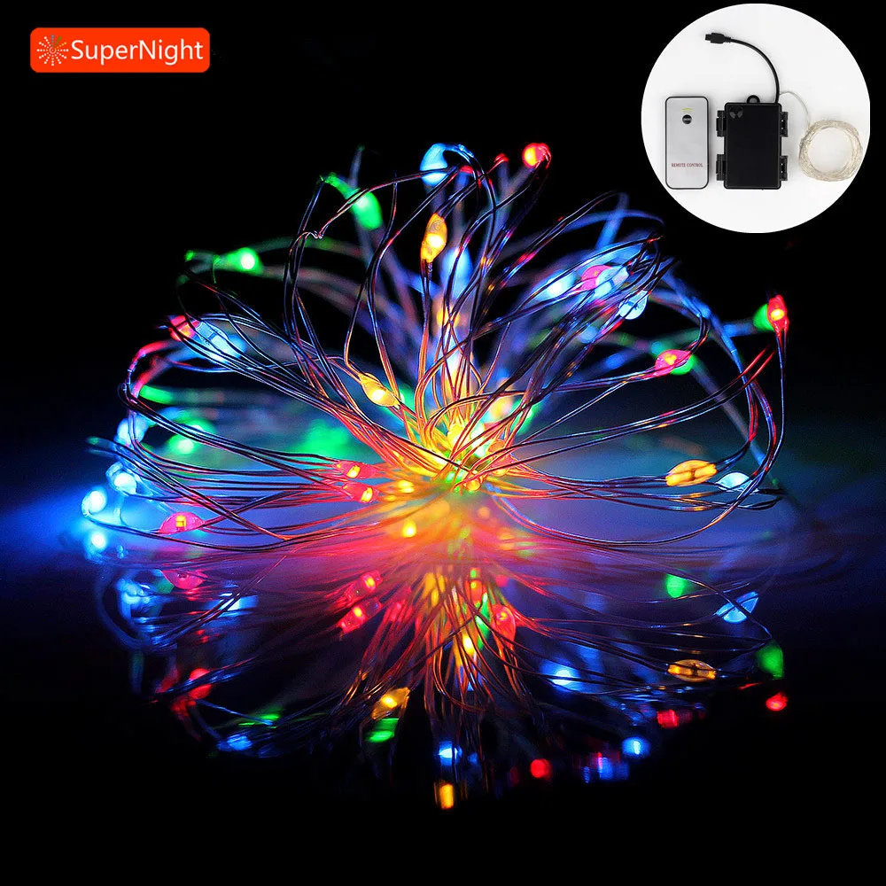 supernight 5m copper wire led string light 50leds m timer menards battery powered christmas lights