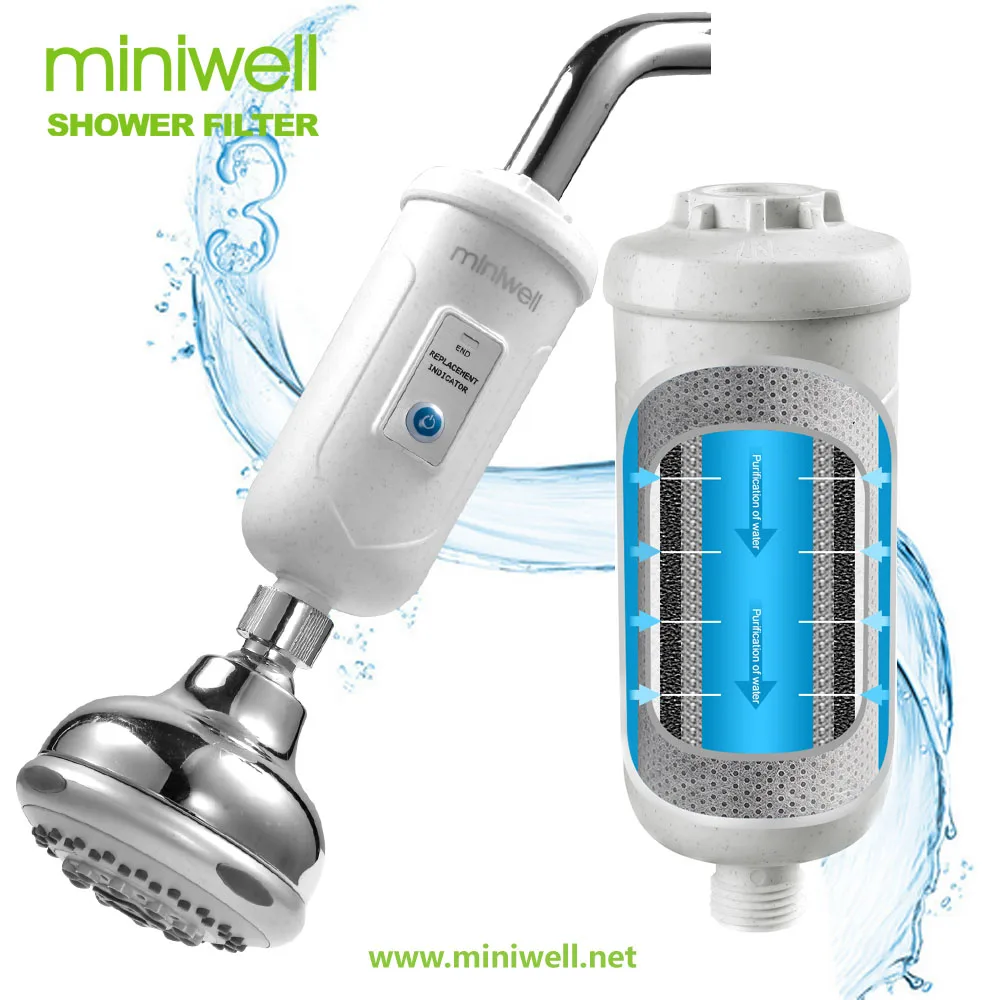 

Shower filter with chrome shower head , remove chlorine filter with kdf and carbon filter in bathroom
