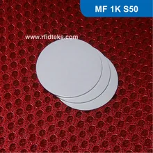 CT13mm RFID тег MF 1 S50 13,56 МГц ISO14443A, рчид жетон ПВХ для управления активами, NFC тег для телефонов и планшетов, цвета в ассортименте M1 S50 чип