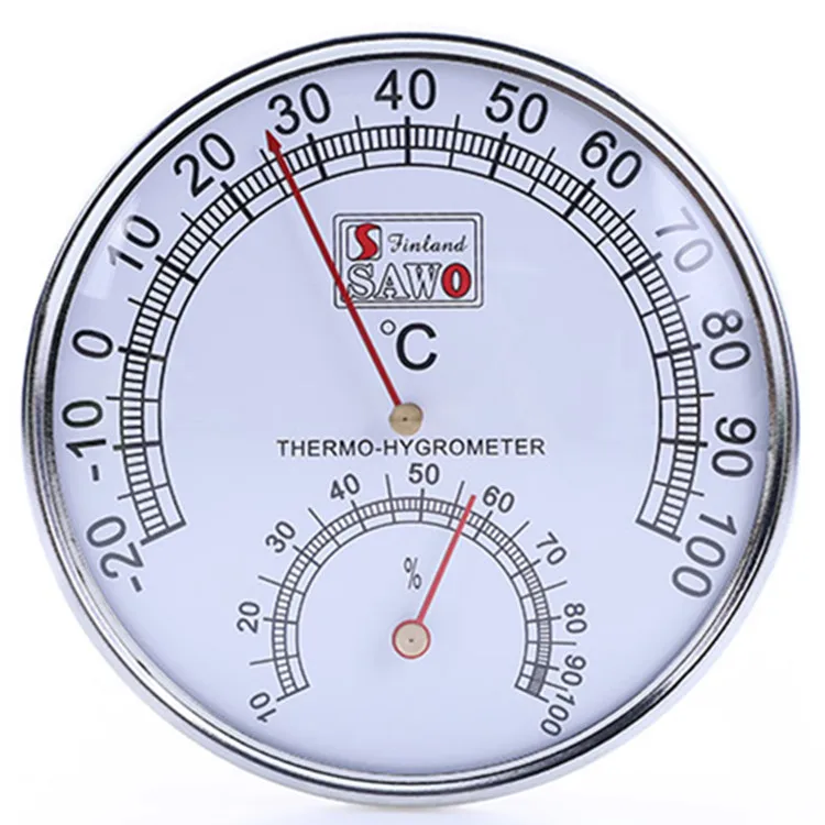 Термометр для сауны нержавеющая сталь случае Паровая сауна комната Термометры гигрометр для ванной и сауны Крытый открытый используется